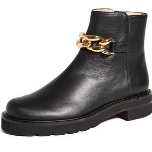 Brand New Stuart Weitzman Chain Lift Booties in Black size 6